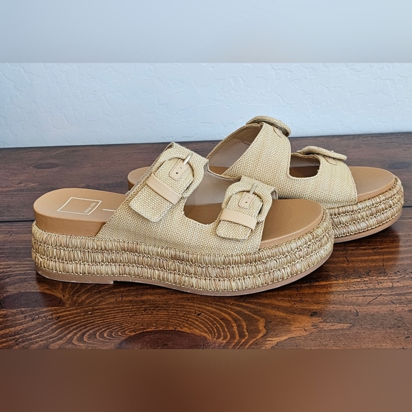Dolce Vita Shoes - Dolce Vita Tan Platform Raffia Sandals w/Buckle Design Women's Sz 9 & 10 NWOB